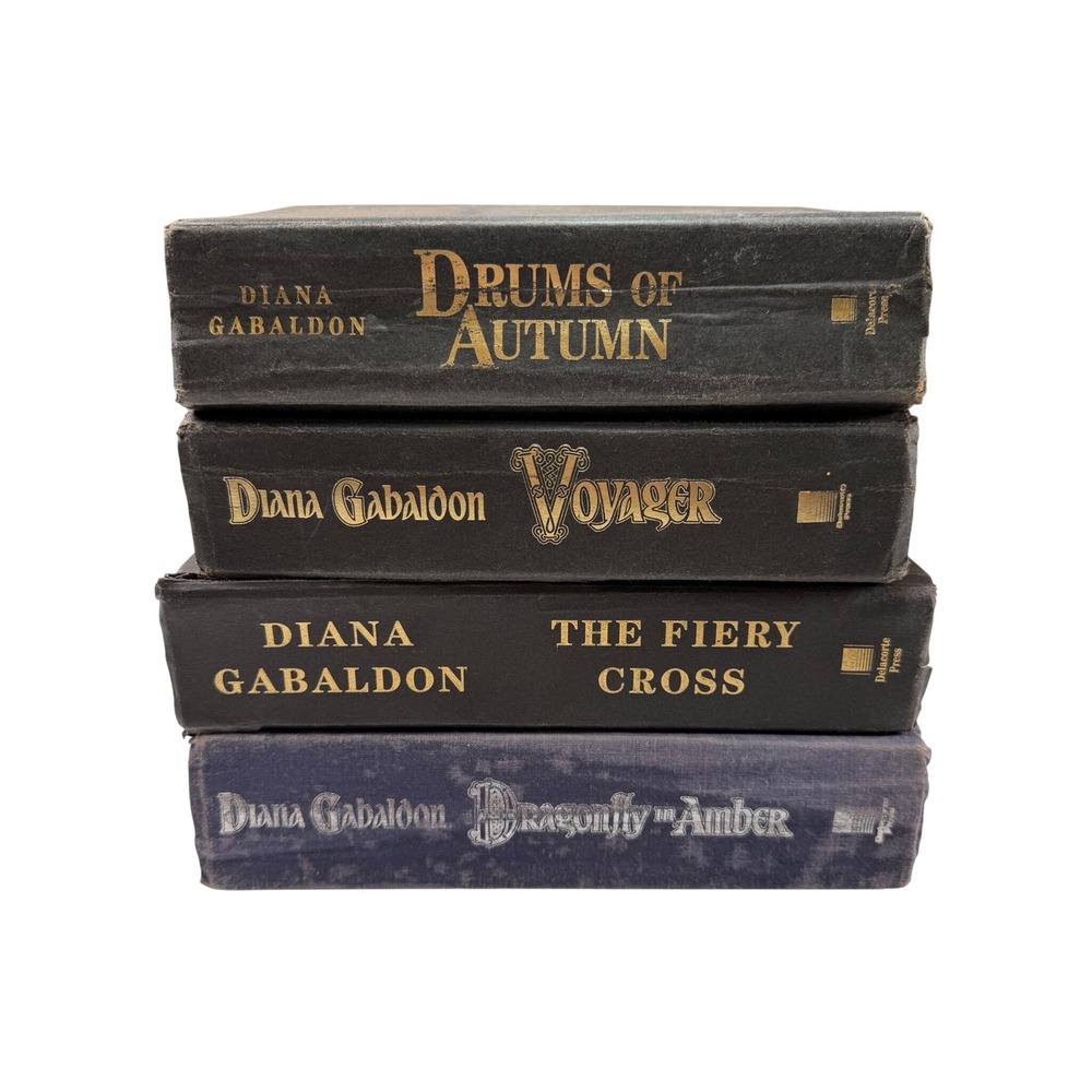 Diana Gabaldon Outlander Hardcover Book Lot Of 4 Voyager Drums Fiery Cross